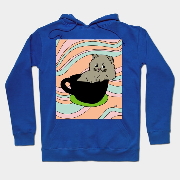 Coffee Cup Bathing Drinking Crazy Hoodie by flofin